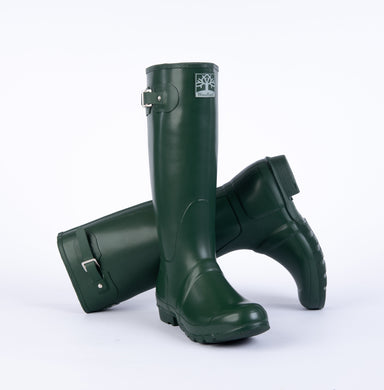 Woodland Womens Plain Green Wellington Boots | Woodland- Evercreatures® Official